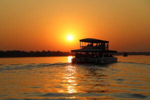 Zambezi River - boat cruise at sunset